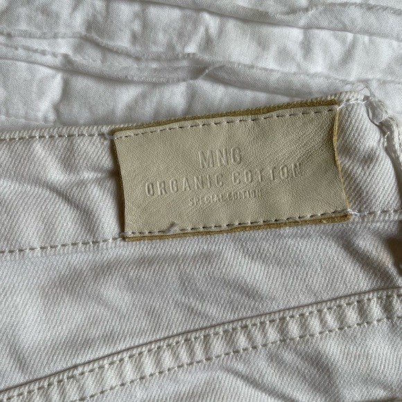 MANGO ORGANIC COTTON DENIM SKIRT IN CREAM - Picture 4 of 4
